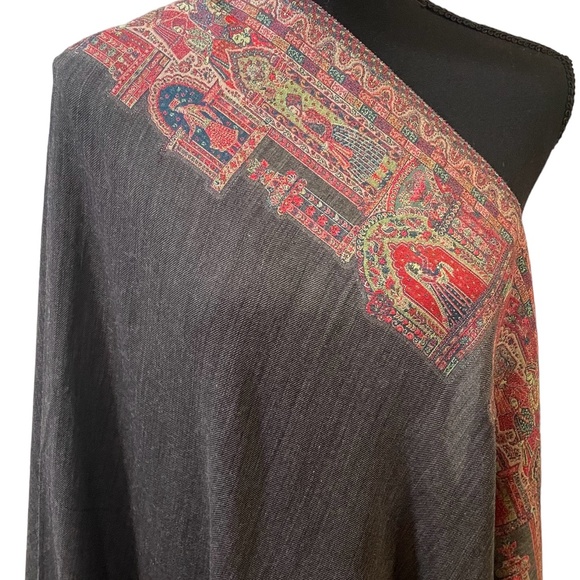 Large Pure Pashmina Kani Shawl - Picture 6 of 7